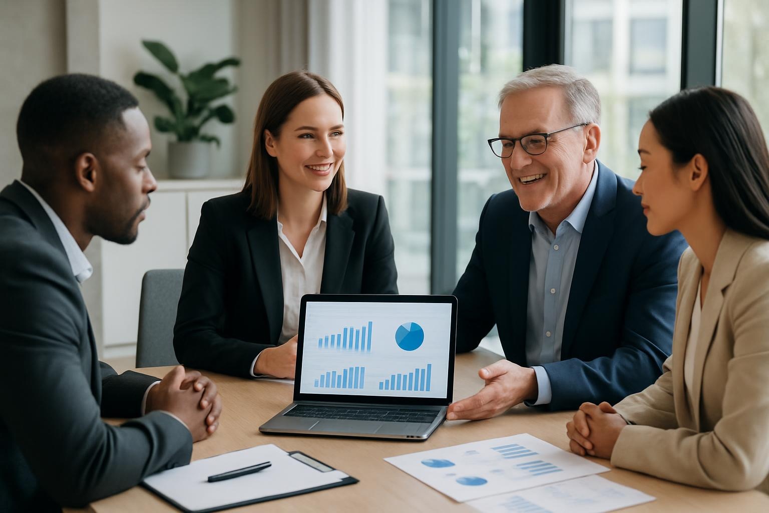 Beratungsgespräch in modernem Büro